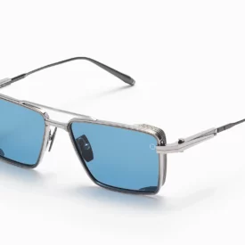 Sunglasses Model Sprint-A in Brushed Black Palladium with Dark Blue lenses from Akoni