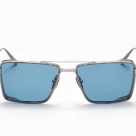 Sunglasses Model Sprint-A in Brushed Black Palladium with Dark Blue lenses from Akoni