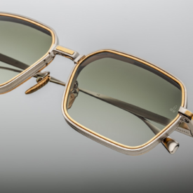 Sunglasses Model Admiral in Silver with Light Bottle Green lenses from Jacques Marie Mage