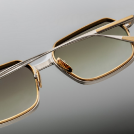 Sunglasses Model Admiral in Silver with Light Bottle Green lenses from Jacques Marie Mage