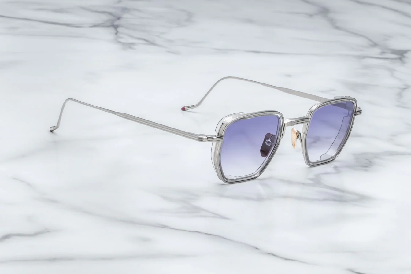 Sunglasses Model Atkins in Color Fog with Violet Gradient lenses from Jacques Marie Mage