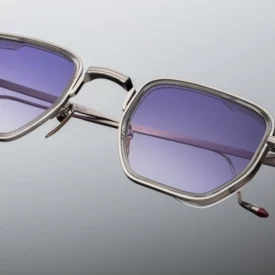 Sunglasses Model Atkins in Color Fog with Violet Gradient lenses from Jacques Marie Mage