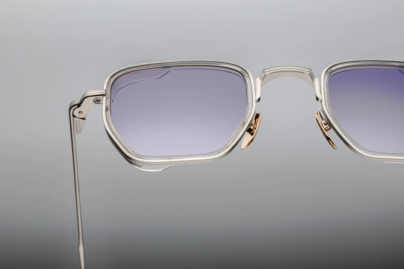 Sunglasses Model Atkins in Color Fog with Violet Gradient lenses from Jacques Marie Mage