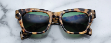 Sunglasses Model Dealan 53 in Gold Dust Color with Highland Green lenses from Jacques Marie Mage