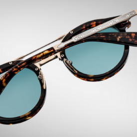 Sunglasses Model Delage in Color Beau with Dark Turquoise Gradient lenses from Jacques Marie Mage