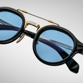 Sunglasses Model Delage in Color Beau with Dark Turquoise Gradient lenses from Jacques Marie Mage