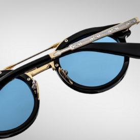 Sunglasses Model Delage in Color Beau with Dark Turquoise Gradient lenses from Jacques Marie Mage