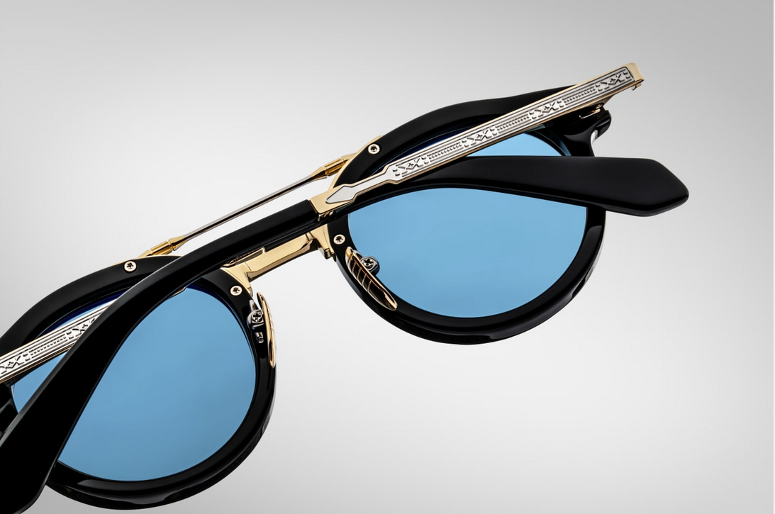 Sunglasses Model Delage in Color Beau with Dark Turquoise Gradient lenses from Jacques Marie Mage