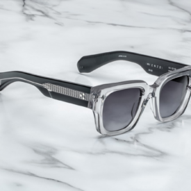 Sunglasses Model Enzo Epoxy in Color Gris with Jet Gradient lenses from Jacques Marie Mage