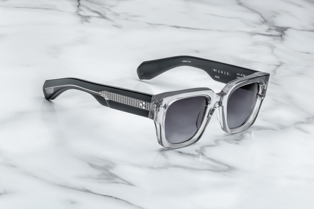 Sunglasses Model Enzo Epoxy in Color Gris with Jet Gradient lenses from Jacques Marie Mage