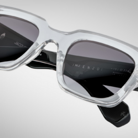 Sunglasses Model Enzo Epoxy in Color Gris with Jet Gradient lenses from Jacques Marie Mage