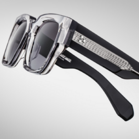 Sunglasses Model Enzo Epoxy in Color Gris with Jet Gradient lenses from Jacques Marie Mage