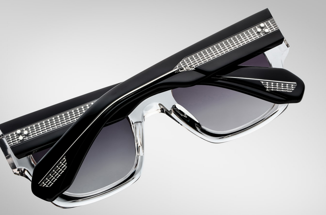 Sunglasses Model Enzo Epoxy in Color Gris with Jet Gradient lenses from Jacques Marie Mage