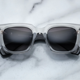 Sunglasses Model Enzo Epoxy in Color Gris with Jet Gradient lenses from Jacques Marie Mage