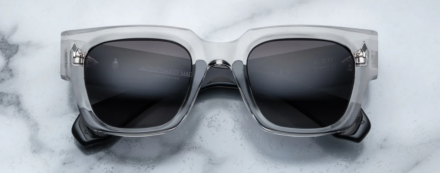 Sunglasses Model Enzo Epoxy in Color Gris with Jet Gradient lenses from Jacques Marie Mage