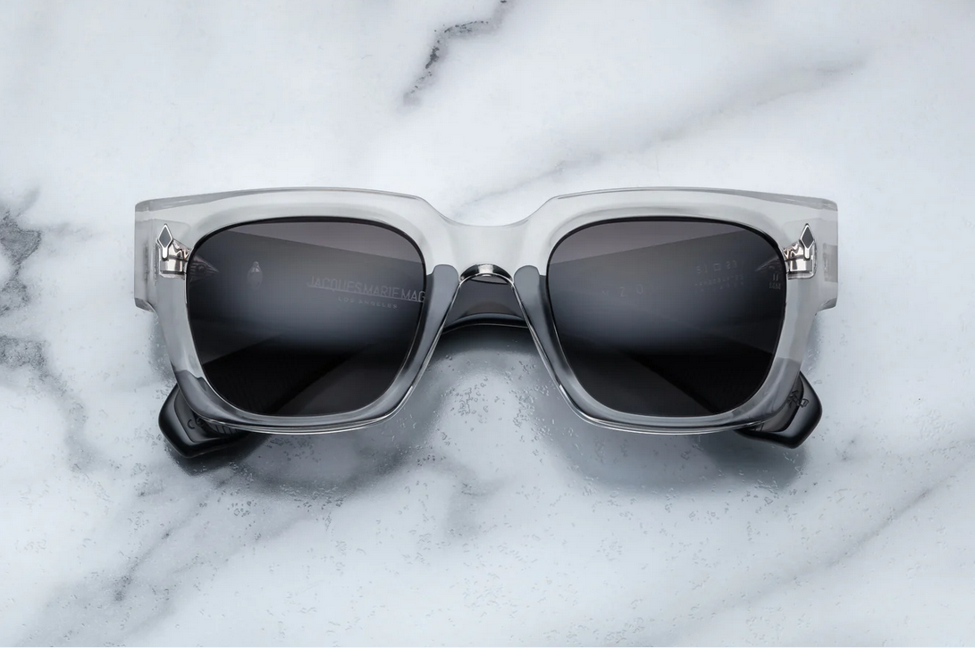 Sunglasses Model Enzo Epoxy in Color Gris with Jet Gradient lenses from Jacques Marie Mage