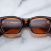Sunglasses Model Corniche in Color Hickory with Amber CR39 lenses from Jacques Marie Mage