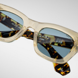 Sunglasses Model Dealan Decade Collection in Color Dun with Vintage Blue lenses from Jacques Marie Mage