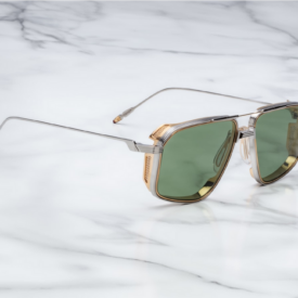 Sunglasses Model Jagger Decade Collection in Color Electrum with Midori Glass lenses from Jacques Marie Mage