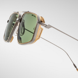 Sunglasses Model Jagger Decade Collection in Color Electrum with Midori Glass lenses from Jacques Marie Mage