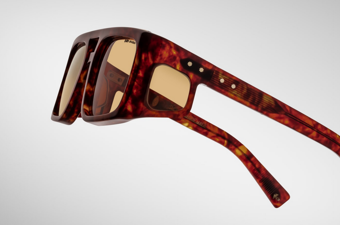 Sunglasses Model Windsor Decade Collection in Color Breccia with Honey lenses from Jacques Marie Mage