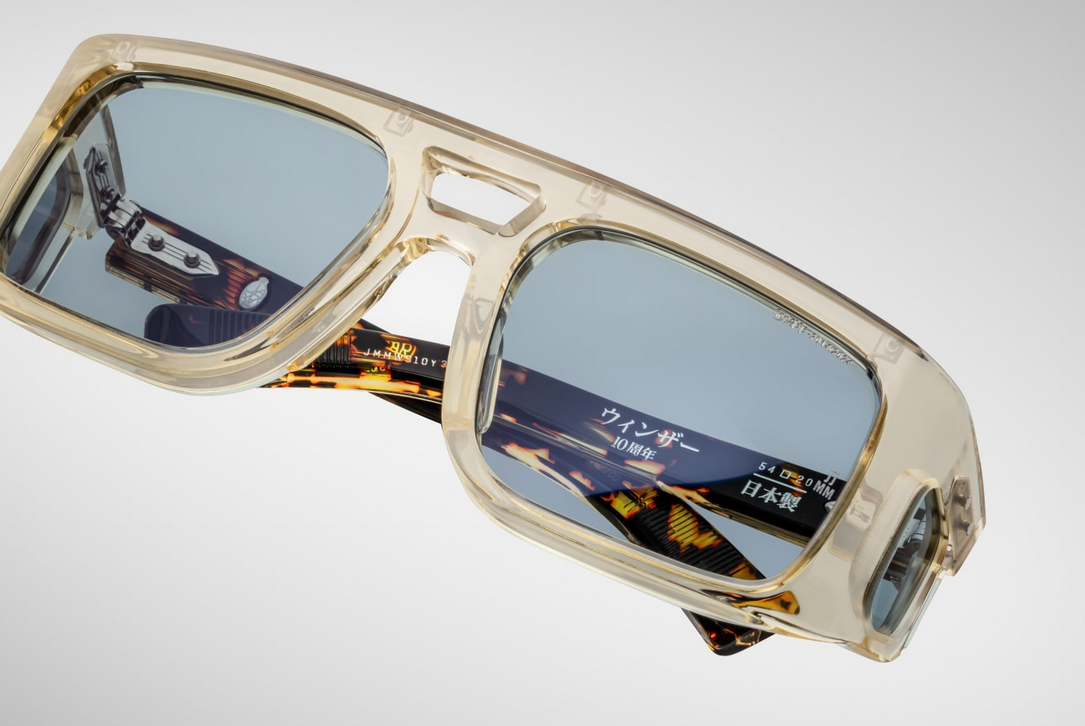 Sunglasses Model Windsor Decade Collection in Color Dun with Vintage Blue lenses from Jacques Marie Mage