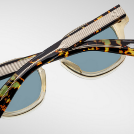 Sunglasses Model Jules Decade Collection in color Dun with Vintage Blue Lenses from Jacques Marie Mage