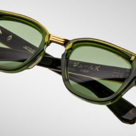 Sunglasses Model Jules Decade Collection in color Rover with Green Lenses from Jacques Marie Mage