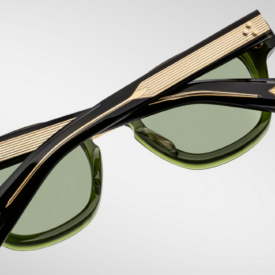 Sunglasses Model Jules Decade Collection in color Rover with Green Lenses from Jacques Marie Mage