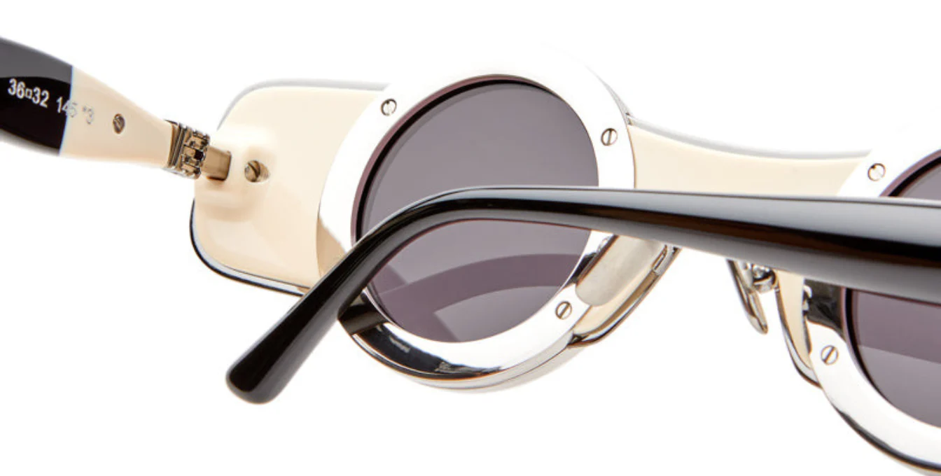 Sunglasses Model J in Color Ivory with Grey lenses from Kuboraum