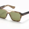 Sunglasses Model Discovery in Color Green Tortoise Swirl with dark olive lenses from Akoni