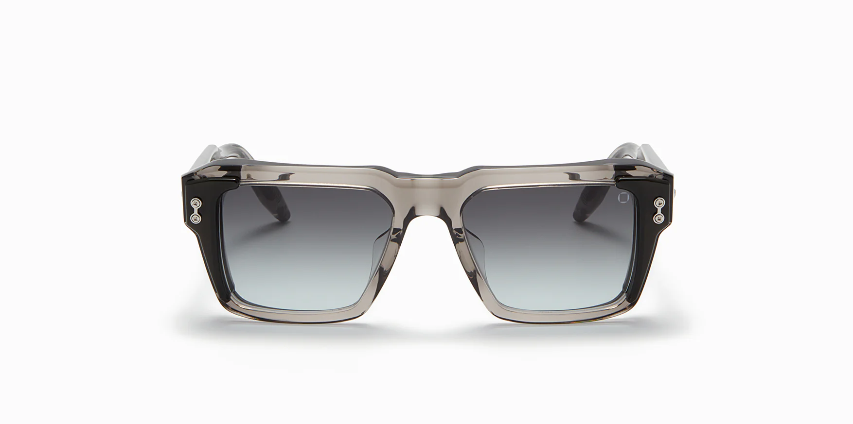 Sunglasses Model Hercules in Color Dark Crystal Grey with dark grey gradient lenses from Akoni