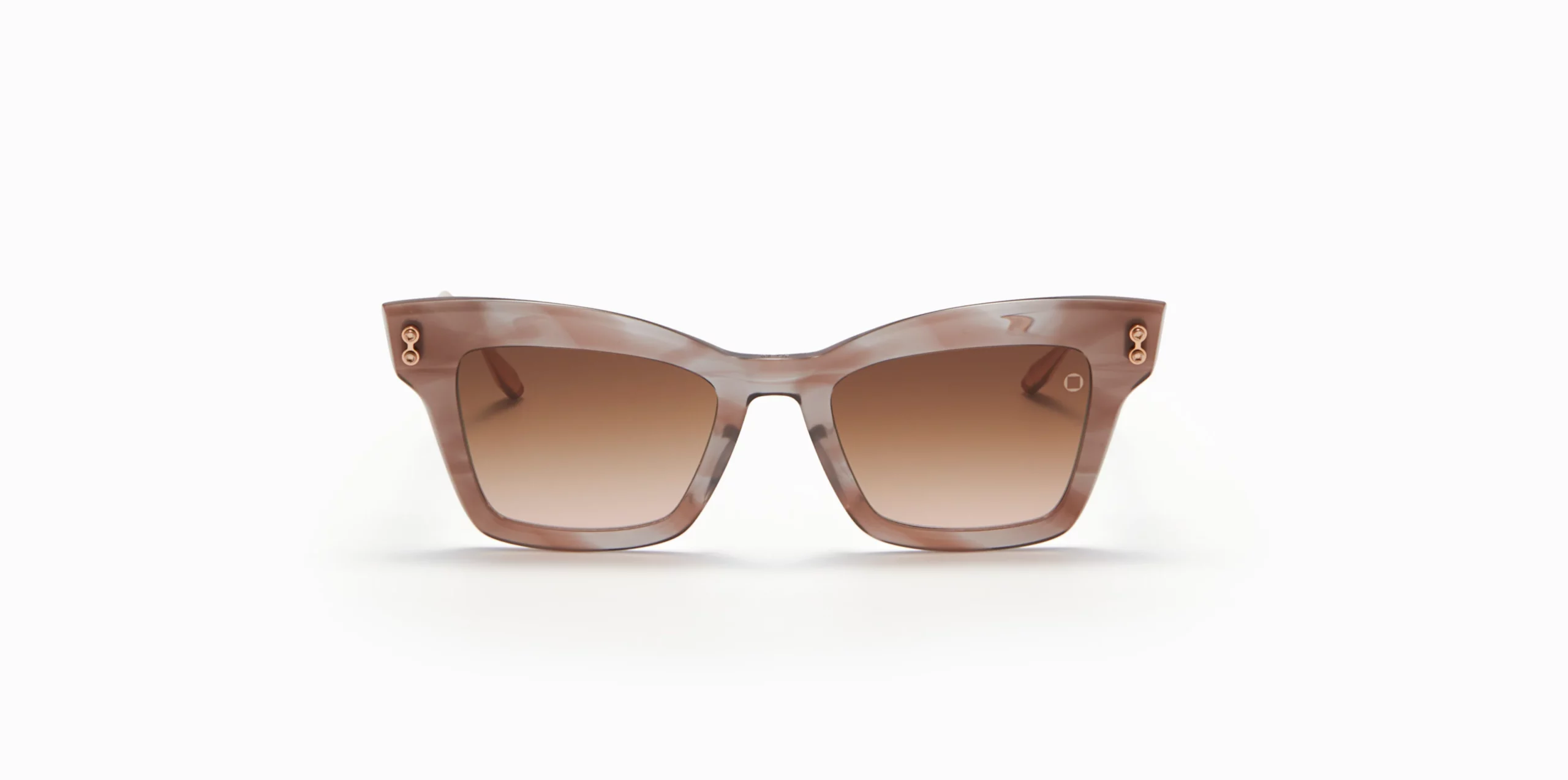 Sunglasses Model Innes in color Nude Grey Swirl with dark brown gradient lenses from Akoni