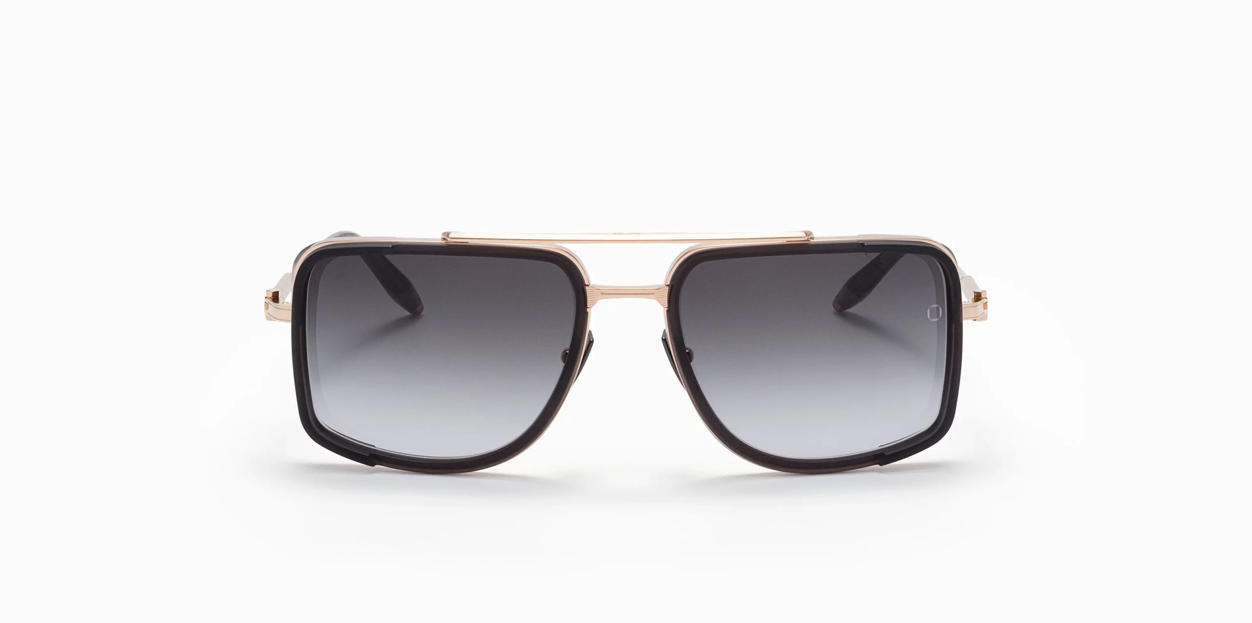 Sunglasses Model Stargazer in Color White Gold with dark grey gradient lenses from Akoni