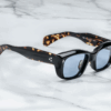 Sunglasses Model Corniche in Color Noir with Cerulean CR39 lenses from Jacques Marie Mage