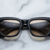 Sunglasses Model Dealan 53 in Color Noir 15 with Brass Gradient lenses from Jacques Marie Mage