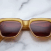 Sunglasses Model Fellini in Color Honey with Cinnamon lenses from Jacques Marie Mage
