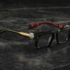 Optical Model Belvedere RX Last Frontier collection in Color Bloodstone with Superlight Grey lenses from Jacques Marie Mage