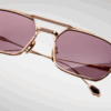 Sunglasses Model Deaver Last Frontier collection in Color Rose Gold with Dark Pink lenses from Jacques Marie Mage