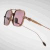 Sunglasses Model Deaver Last Frontier collection in Color Rose Gold with Dark Pink lenses from Jacques Marie Mage