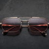 Sunglasses Model Deaver Last Frontier collection in Color Rose Gold with Dark Pink lenses from Jacques Marie Mage
