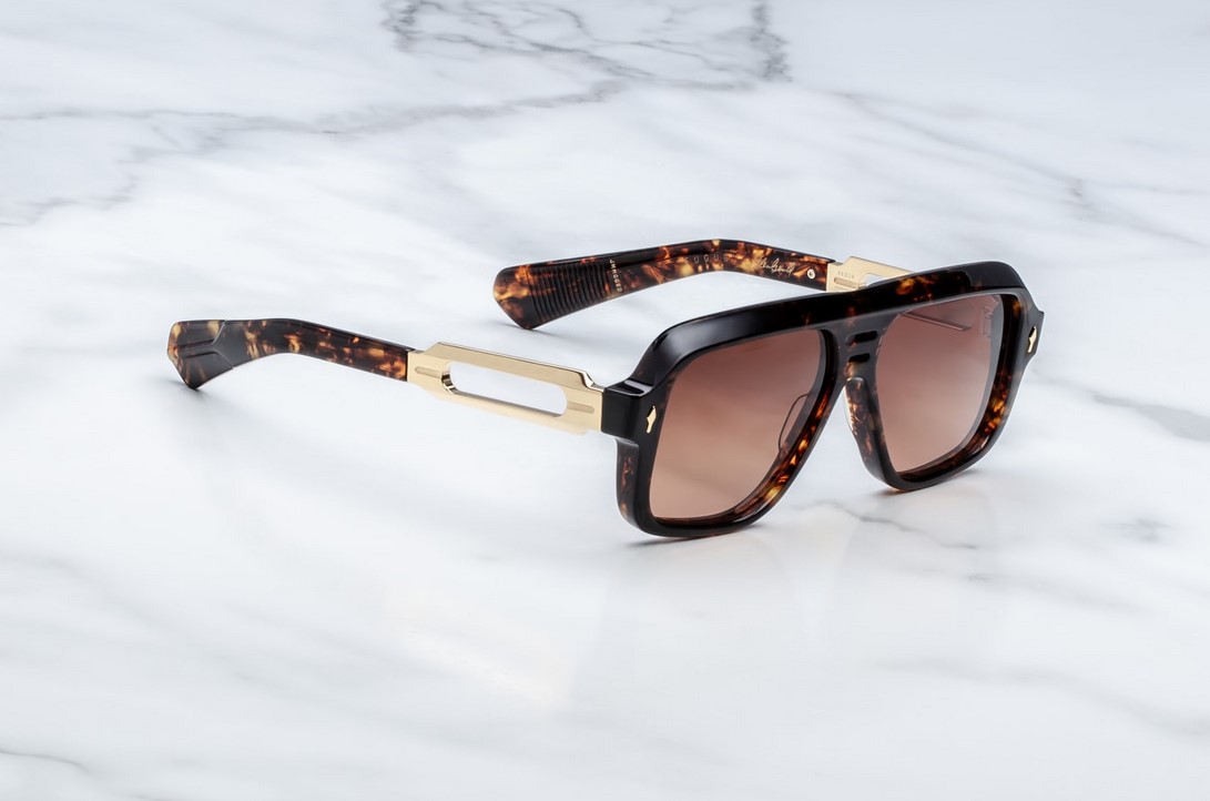 Sunglasses Model Fugue in Color Agar with Tuscan Gradient Lenses from Jacques Marie Mage