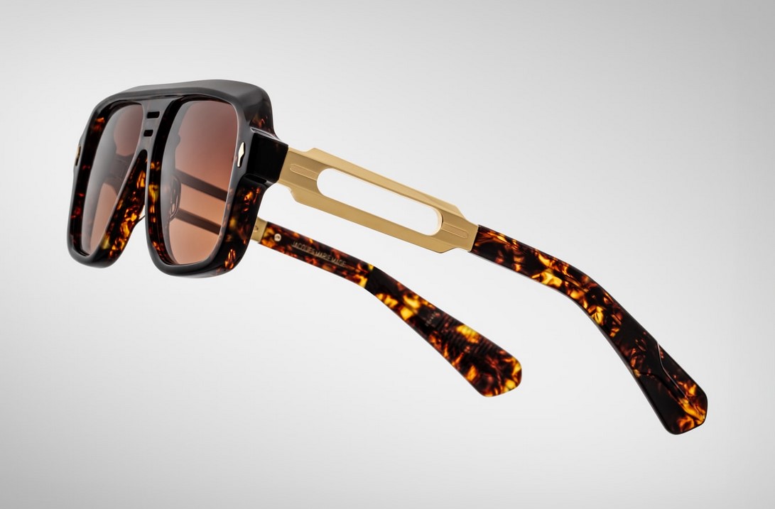Sunglasses Model Fugue in Color Agar with Tuscan Gradient Lenses from Jacques Marie Mage