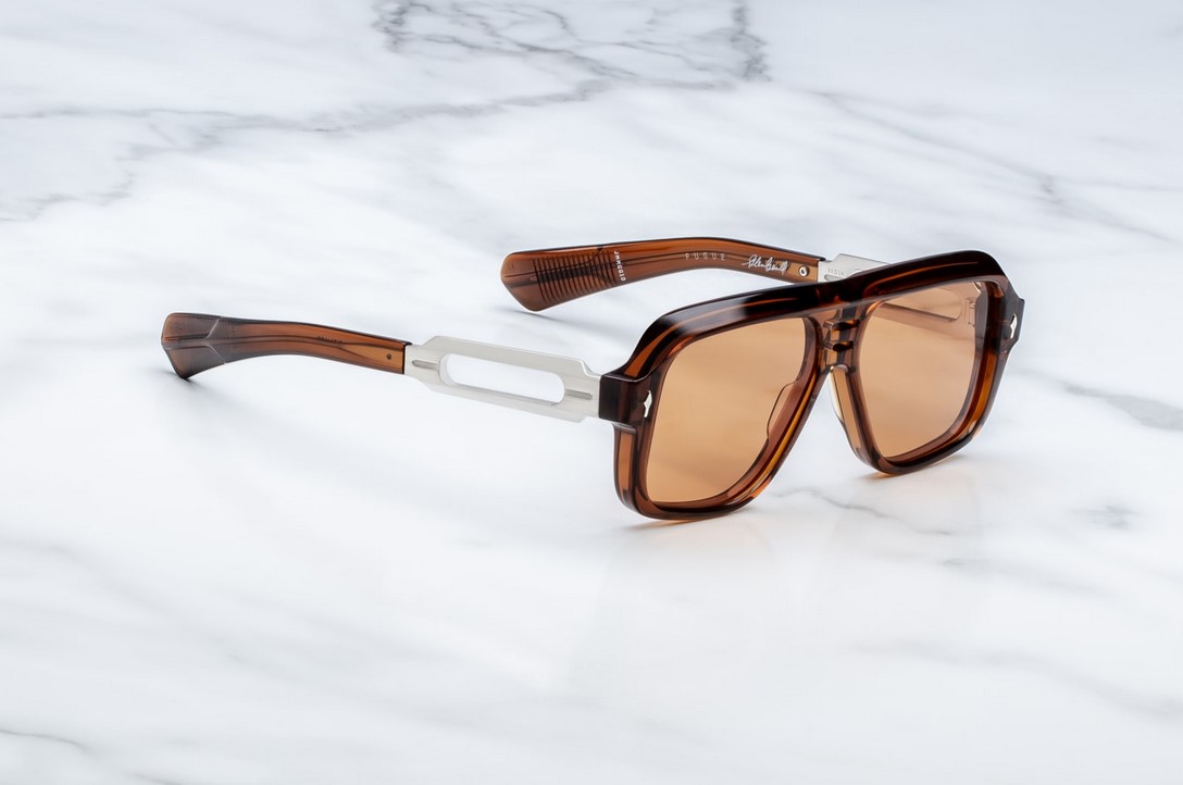 Sunglasses Model Fugue in Color Hickory with Amber Lenses from Jacques Marie Mage
