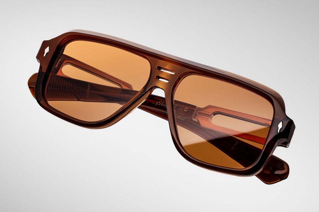Sunglasses Model Fugue in Color Hickory with Amber Lenses from Jacques Marie Mage