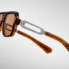 Sunglasses Model Fugue in Color Hickory with Amber Lenses from Jacques Marie Mage