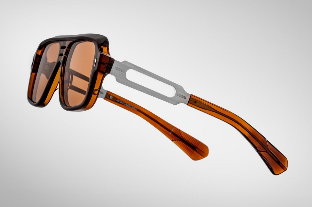 Sunglasses Model Fugue in Color Hickory with Amber Lenses from Jacques Marie Mage