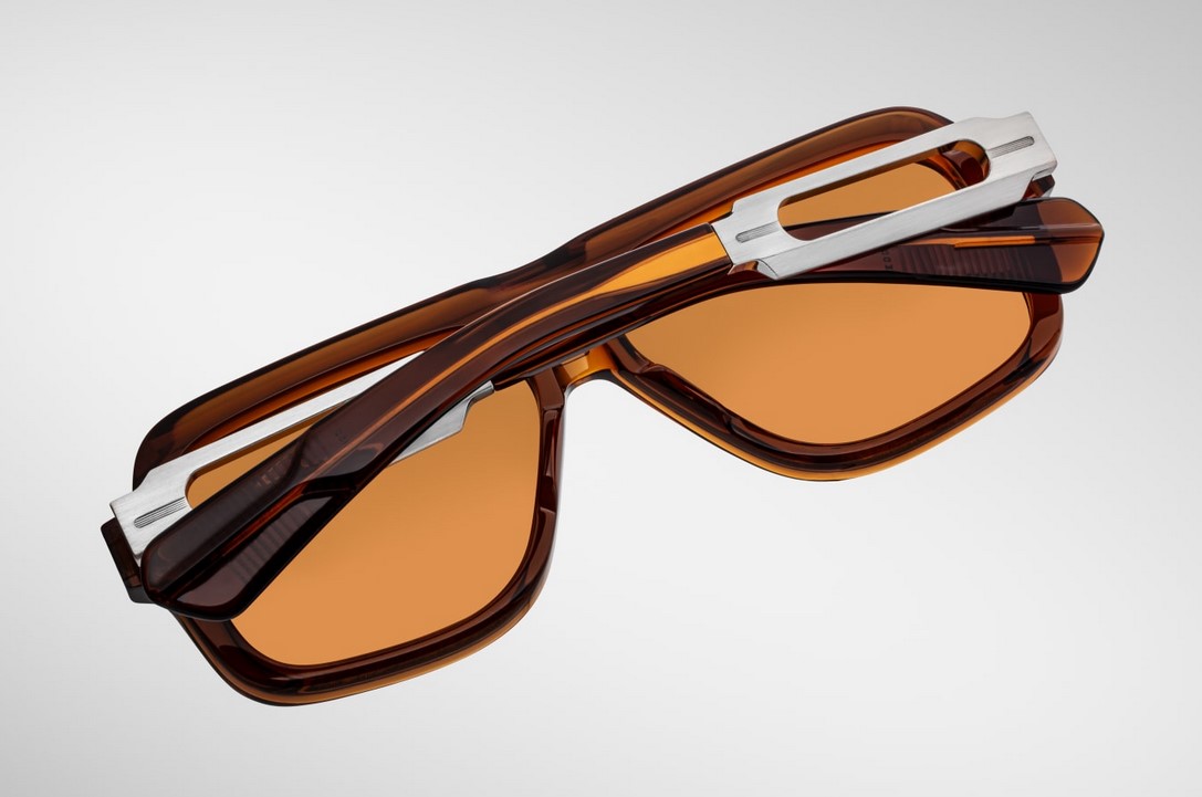 Sunglasses Model Fugue in Color Hickory with Amber Lenses from Jacques Marie Mage