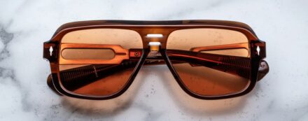 Sunglasses Model Fugue in Color Hickory with Amber Lenses from Jacques Marie Mage
