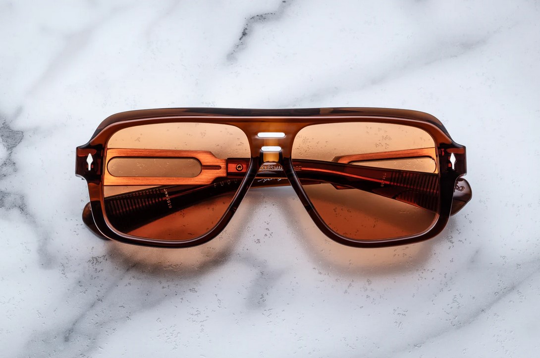 Sunglasses Model Fugue in Color Hickory with Amber Lenses from Jacques Marie Mage
